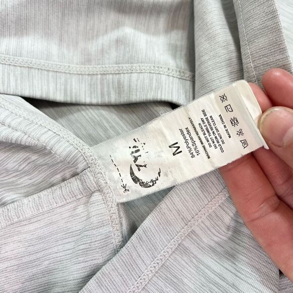 Zyia Top Womens Medium Heather Gray Active Haze Yoga Wrap Shawl Hooded Thumbhole - Picture 2 of 8